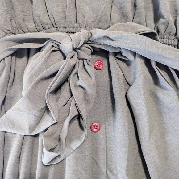 Olive Green Chic Soul Flowy Dress- 1X (New Without Tags) - Picture 3 of 4